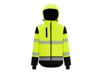 Jakke softshell 5770 kl.3 gul/sort
